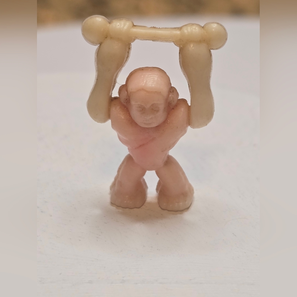 Vtg Miniature Strongman Circus Or Weightlifter Collectible Toy [ Read Details ]